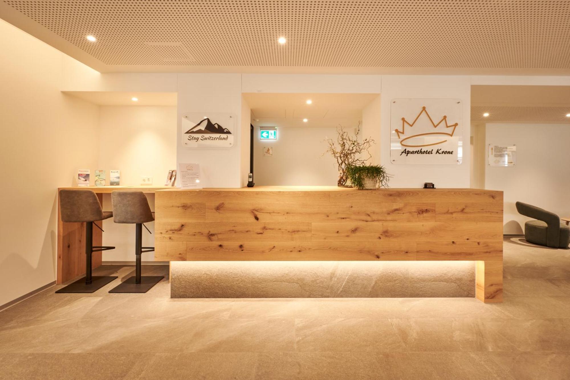 Aparthotel Krone - Self Check-In Unterseen エクステリア 写真